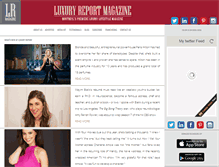 Tablet Screenshot of luxuryreportmagazine.com